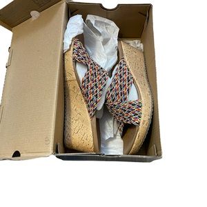 Skechers Beverlee Woven Cross Band Wedge Sandals - Vacation Mode